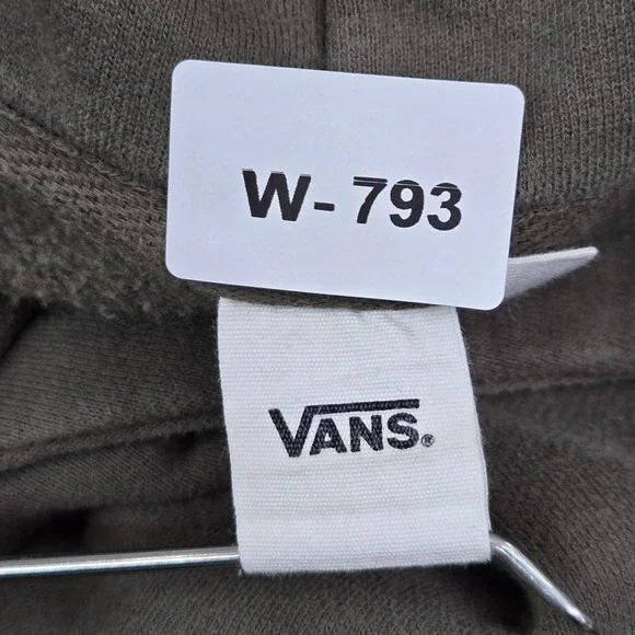 Vans Women Hoodie M Green Fleece Logo Activewear Long Sleeve - Picture 2 of 10